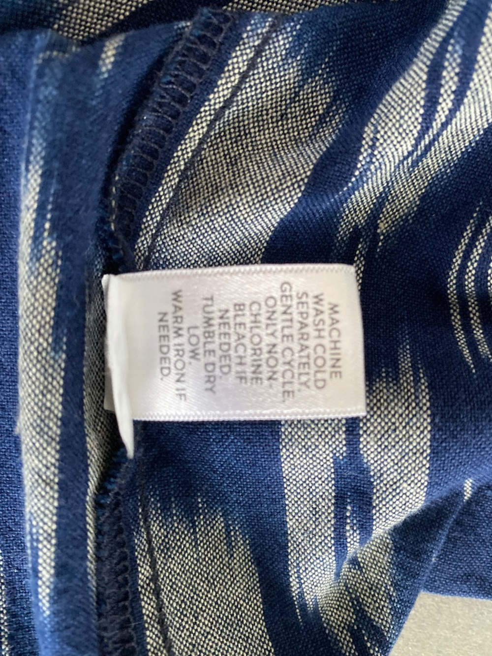 J. Jill Navy and White Patterned Boatneck Blouse - Picture 11 of 12